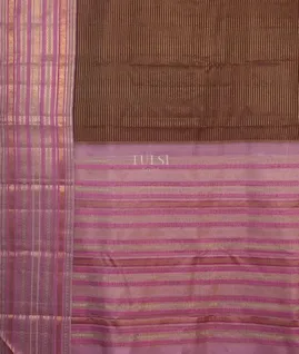 Brown Handwoven Kanjivaram Silk Saree T4563134