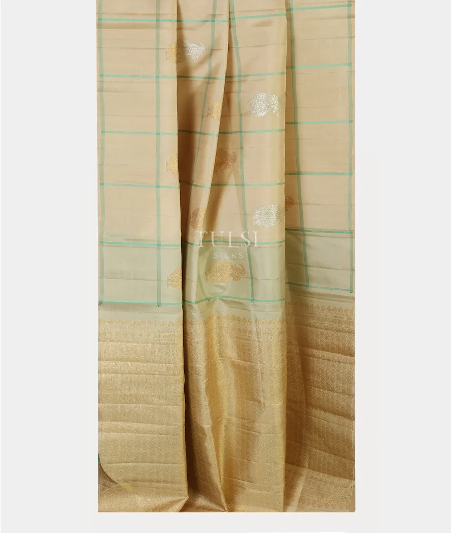 Cream Kanjivaram Silk Saree T4862242