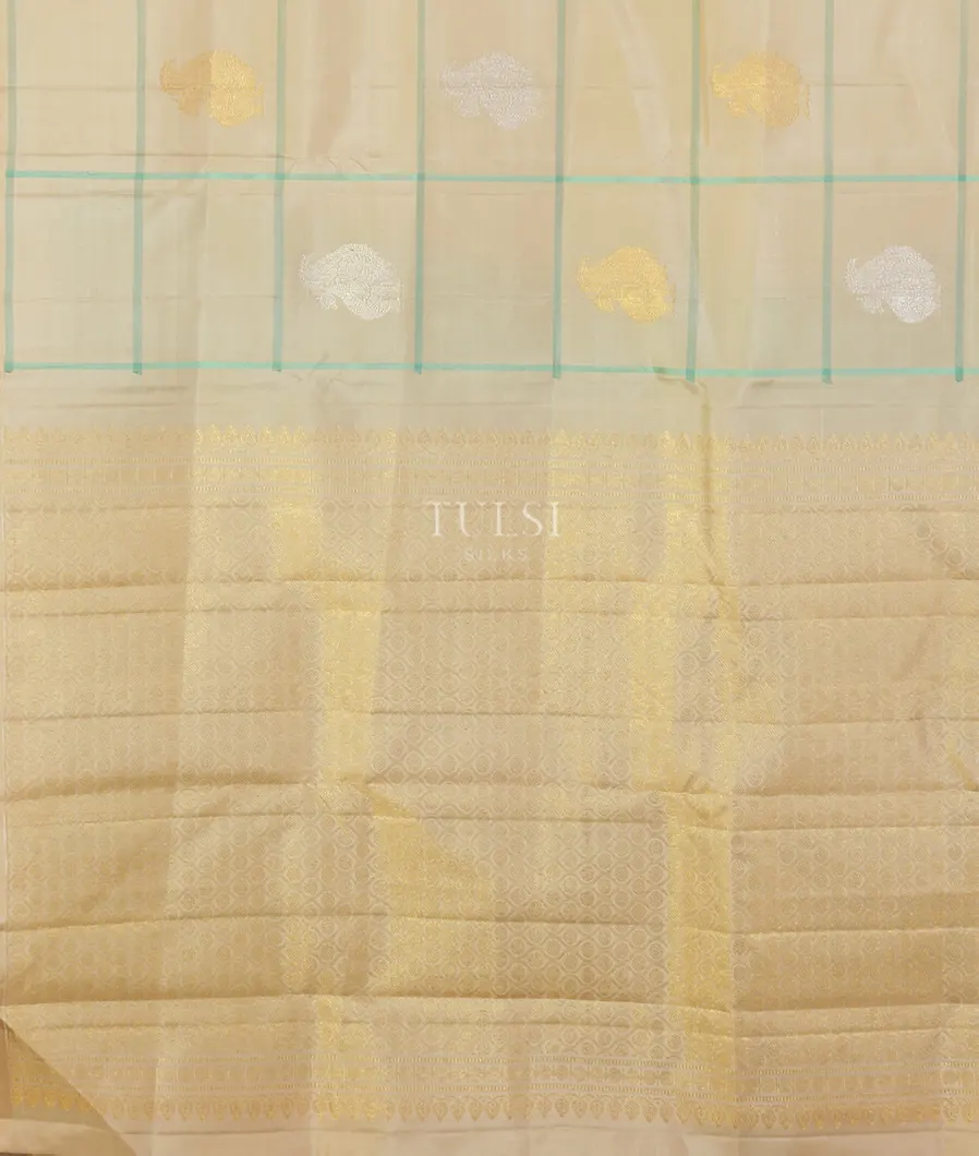 Cream Kanjivaram Silk Saree T4862244