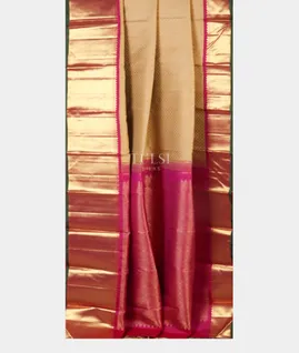 Beige Kanjivaram Silk Saree T4870912