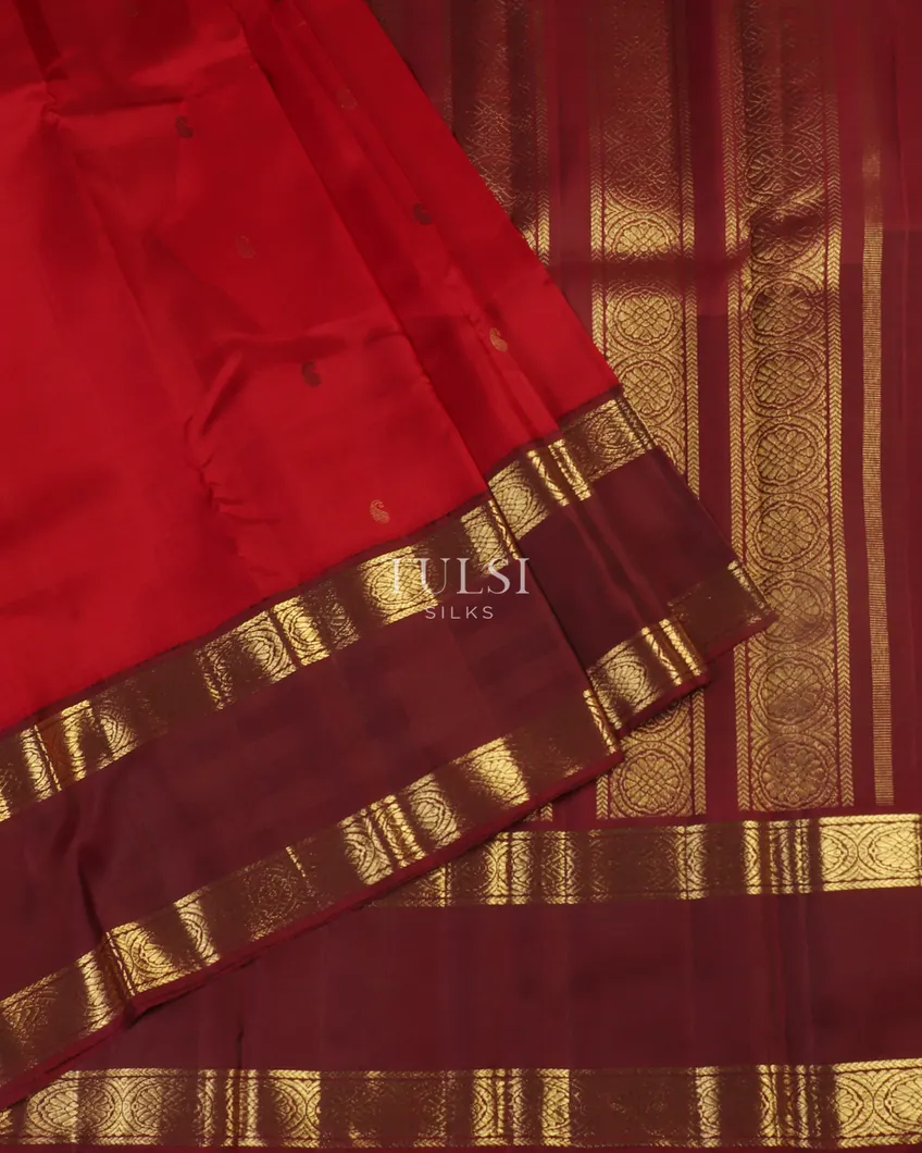 Red Kanjivaram Silk Saree T4536322