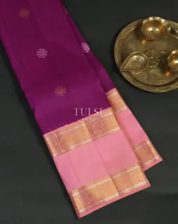 Purple Handwoven Kanjivaram Silk Saree T4704851