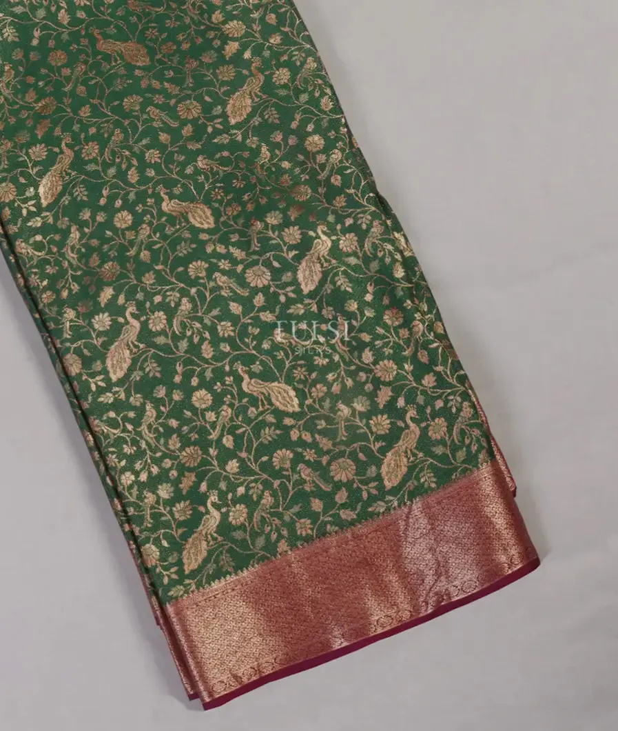 Green Mysore Crepe Silk Saree T440798-image