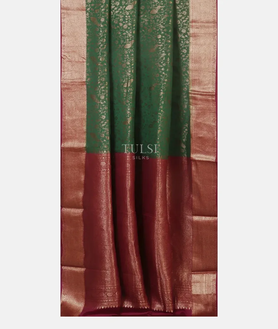 Green Mysore Crepe Silk Saree T4407982