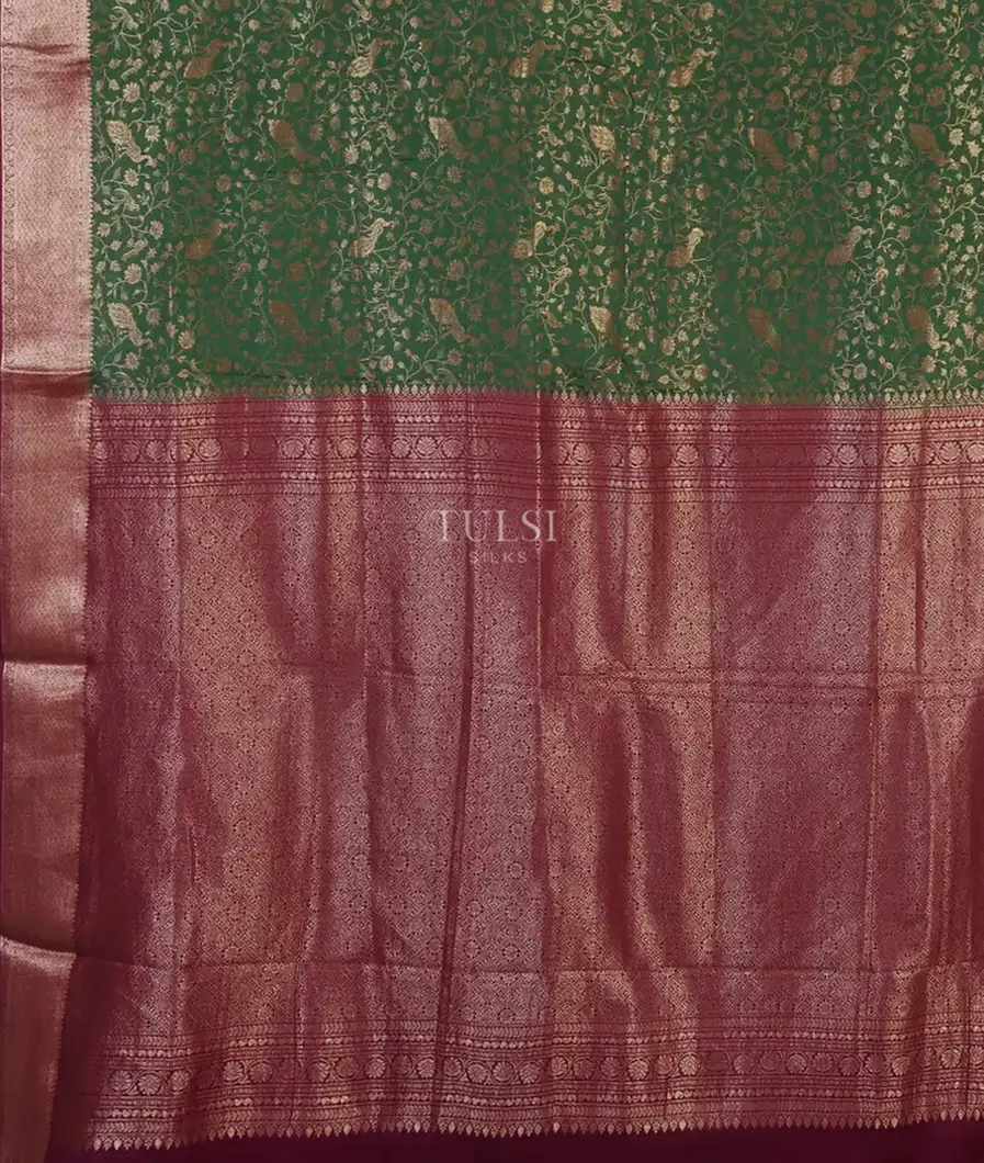 Green Mysore Crepe Silk Saree T4407984