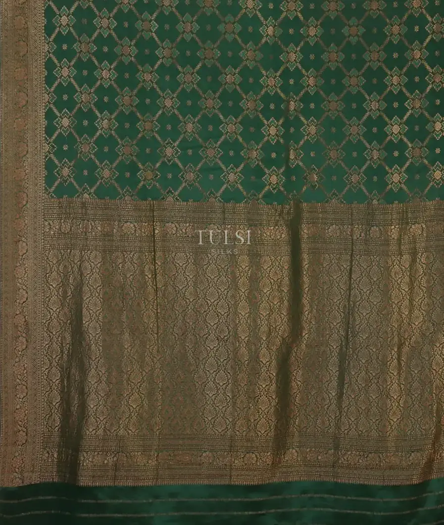 Green Mysore Crepe Silk Saree T4542704