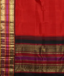 Red Handwoven Kanjivaram Silk Saree T3495834