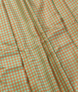 Green And Orange Gadwal Silk Saree T4873124