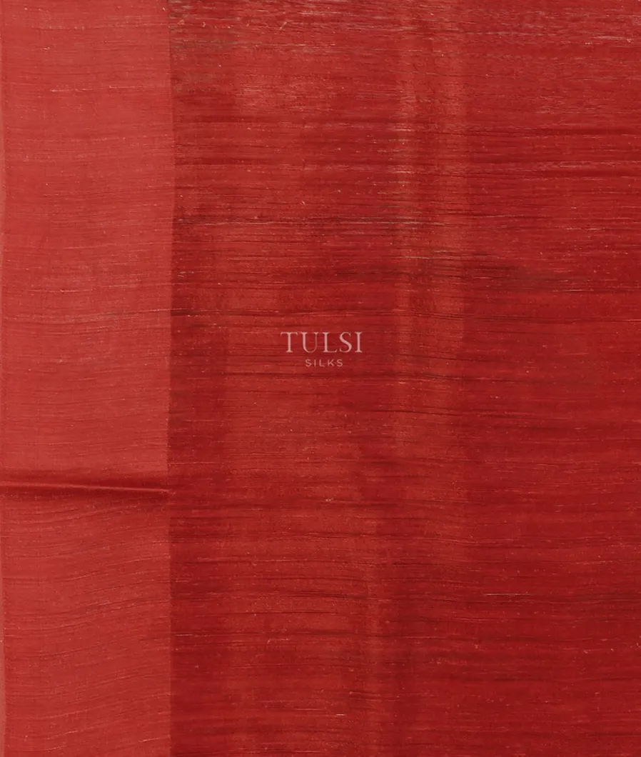 Red Tussar Printed Saree T4698283