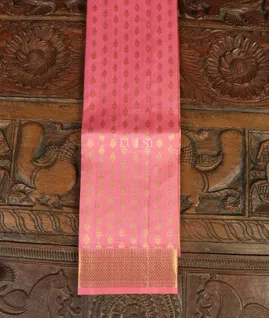 Pink Handwoven Kanjivaram Silk Dupatta T3788791
