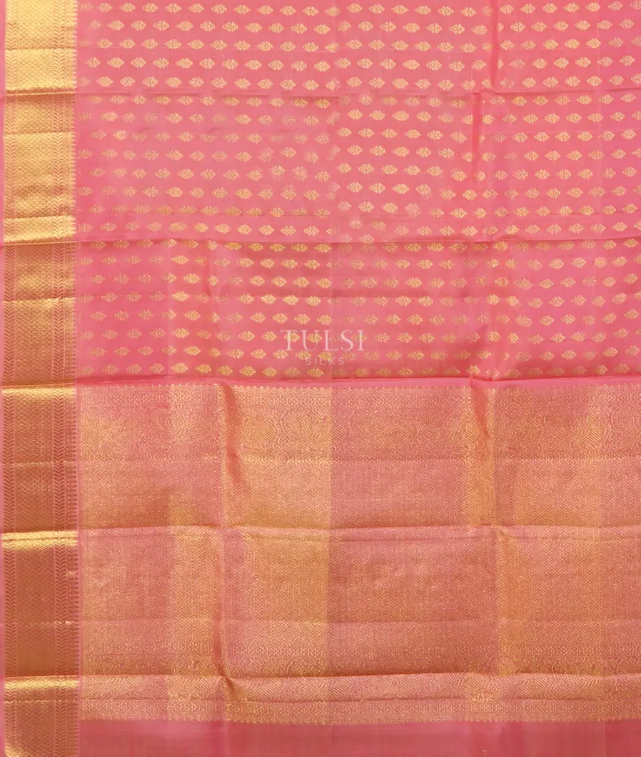 Pink Handwoven Kanjivaram Silk Dupatta T3788793