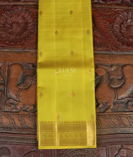 Green Handwoven Kanjivaram Silk Dupatta T4592921