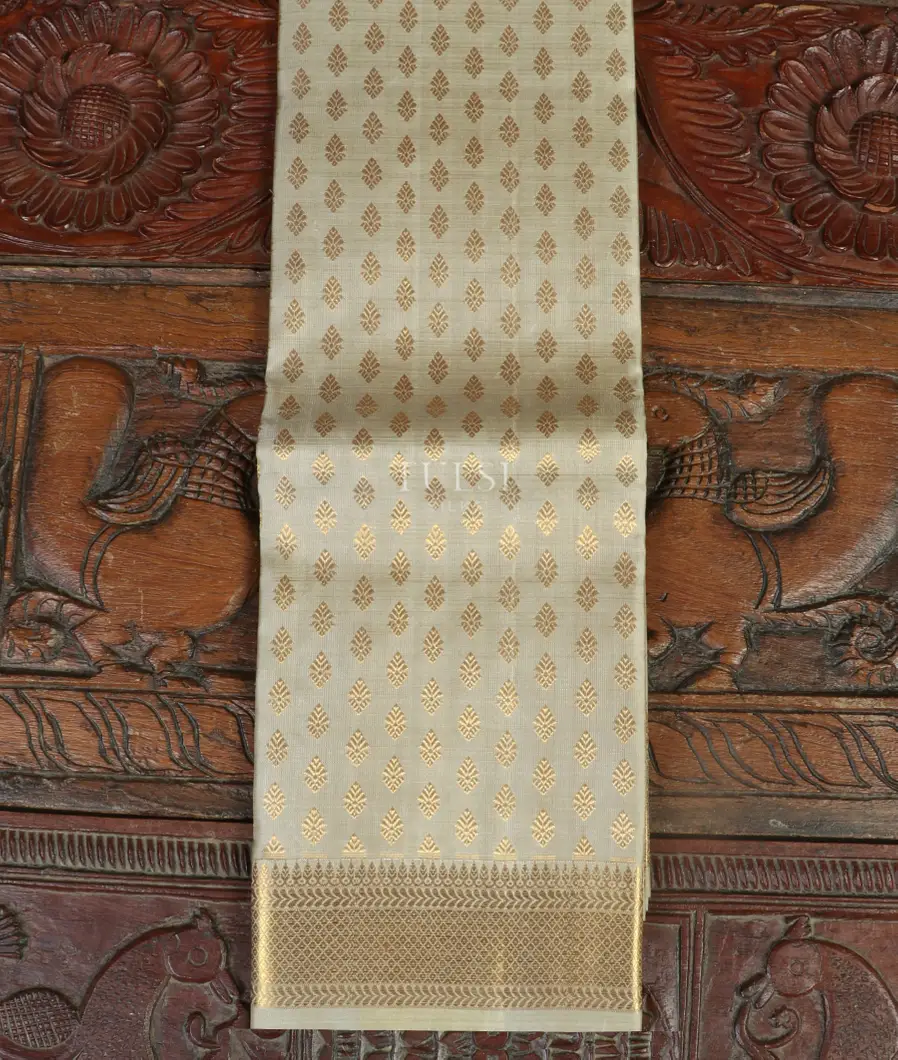 Grey Handwoven Kanjivaram Silk Dupatta T440424-image