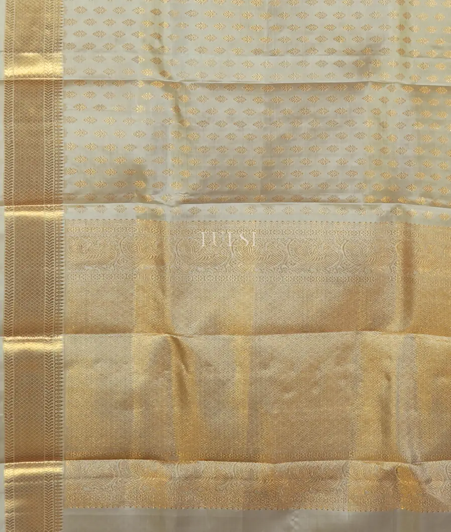 Grey Handwoven Kanjivaram Silk Dupatta T4404243