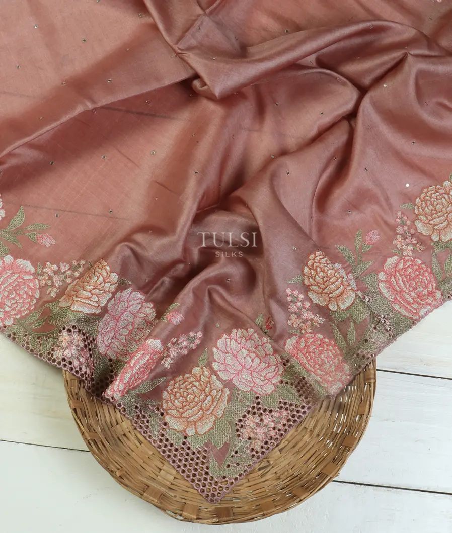 SHYAMA, Cutwork on Semi Raw silk Saree with Blouse Piece-KIA 001RSSW –  www.soosi.co.in