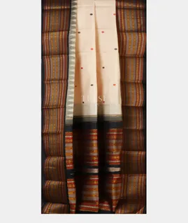 Beige Kanjivaram Silk Saree T4884422