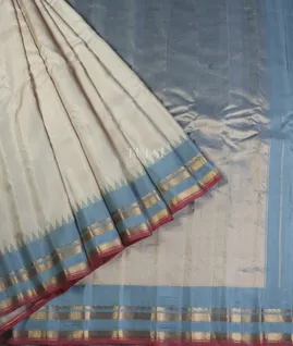 Light Grey Gadwal Silk Saree T4873044