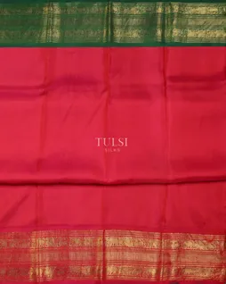 Green Hand Printed Kanjivaram Silk Saree T4510233