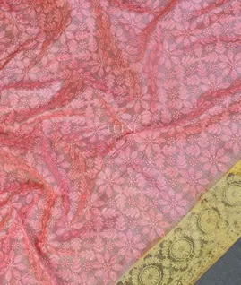 Pink Silk Kota Embroidery Saree T4900602