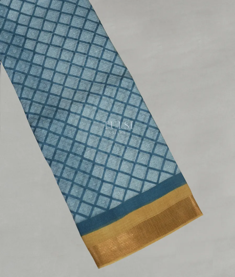 Blue Kota Cotton Saree T470302-image