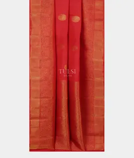 Pinkish Orange Kanjivaram Silk Saree T3747052