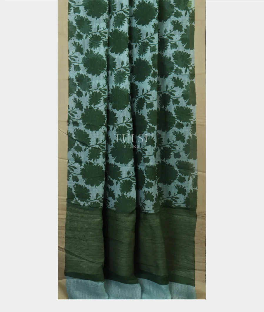 Green Kota Cotton Saree T4703532