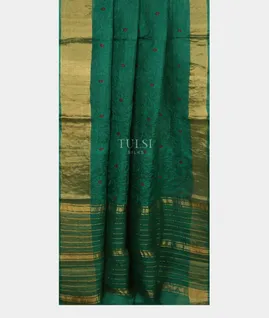 Green Silk Kota Embroidery Saree T4115352