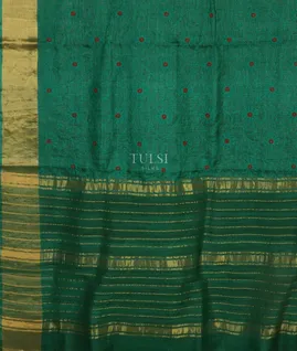 Green Silk Kota Embroidery Saree T4115354
