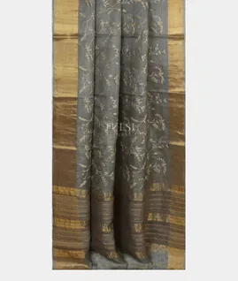 Grey Silk Kota Embroidery Saree T4944902