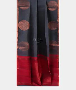 Grey Woven Raw Silk Saree T4840912