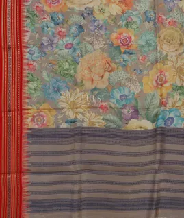 Grey Vidarbha Tussar Saree T4915744