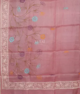 Pink Silk Kota Embroidery Saree T4944994