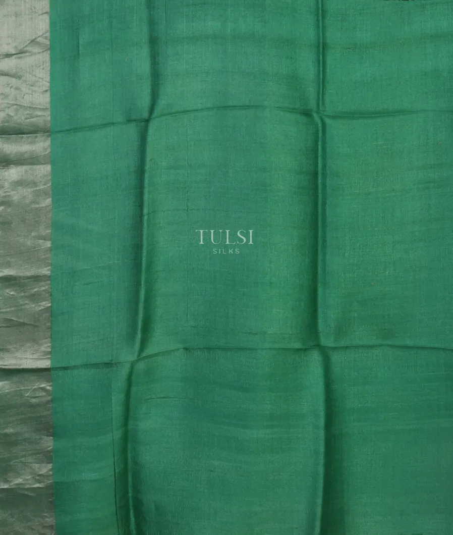 Black Tussar Printed Saree T4916413