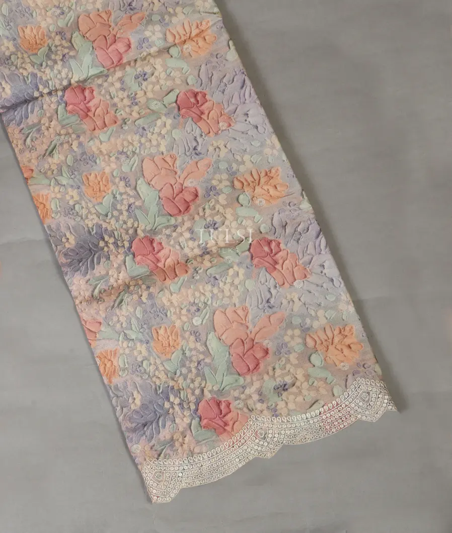 Beige Tussar Printed Saree T491977-image