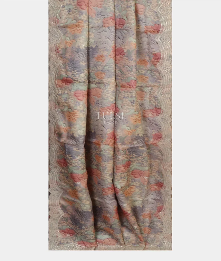 Beige Tussar Printed Saree T4919772