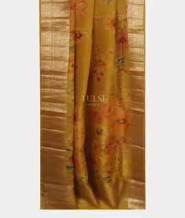 Yellow Kora Organza Printed Saree T4929192