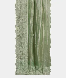Green Tissue Kora Organza Embroidery Saree T4932822