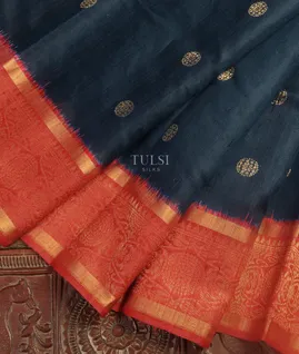 Blue Dupion Raw Silk T4889272