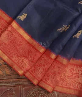 Blue Dupion Raw Silk T4889362