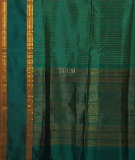 Greenish Blue  Silk Cotton Saree T4969344