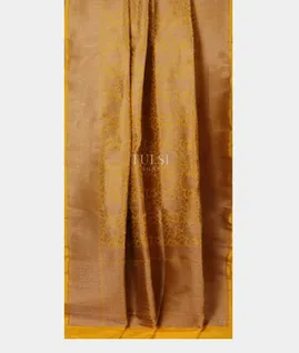 Yellow Banaras Silk Saree T4557132