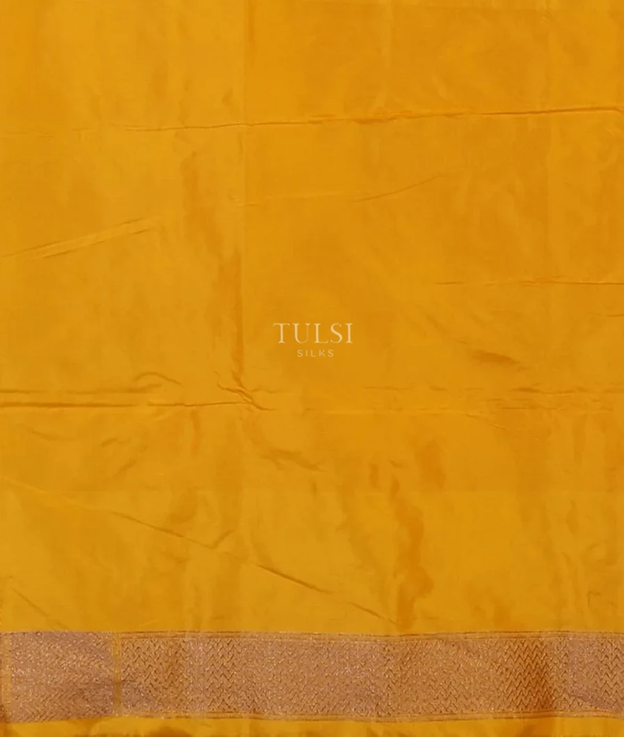 Yellow Banaras Silk Saree T4557133