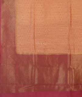 Peach Banaras Tussar Saree T4848264