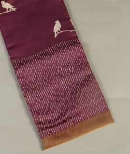 Purple Soft Printed Cotton Saree T4763071