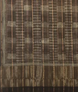 Grey Chanderi Cotton Saree T4961924