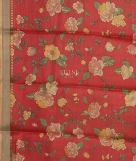 Grey Woven Tussar Saree T4808313