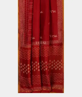 Red  Soft Printed Cotton Saree T4763002