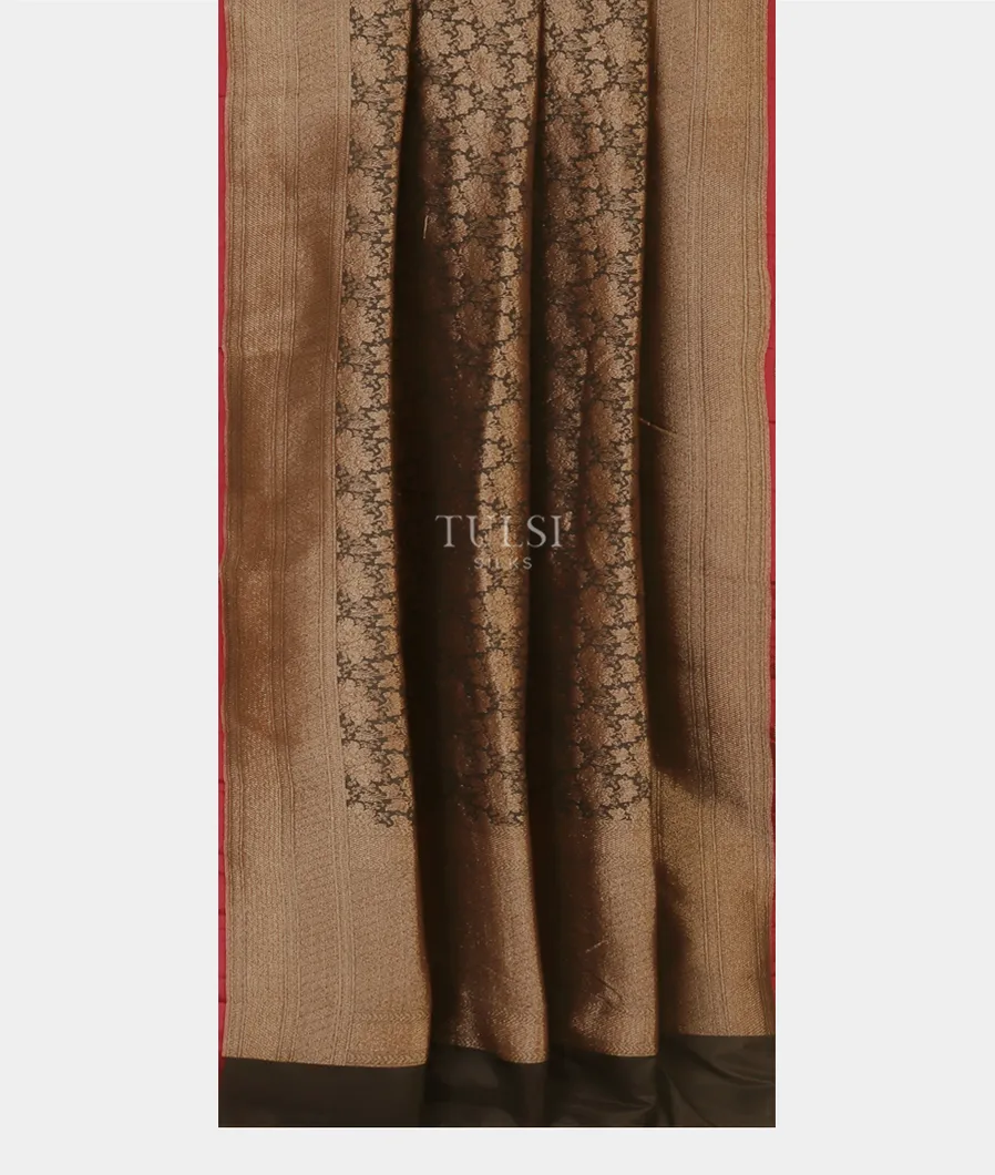 Black Banaras Silk Saree T4955592