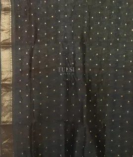 Grey  Soft Printed Cotton Saree T4961423