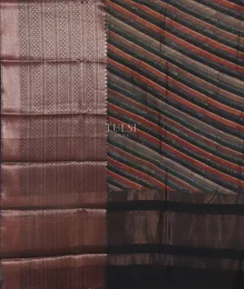 Black  Soft Printed Cotton Saree  T4961754